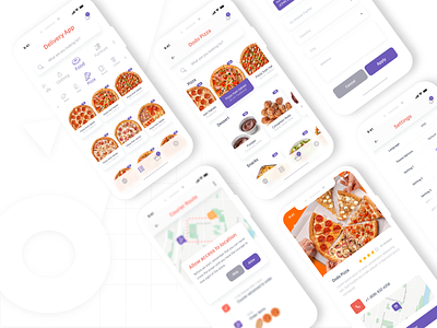 Food Delivery Mobile App adobe xd design food ios mobile mobileapp pizza uidesign uiux ux designer