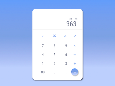 Daily UI Challenge 004 calculator daily ui challenge minimal uidesign