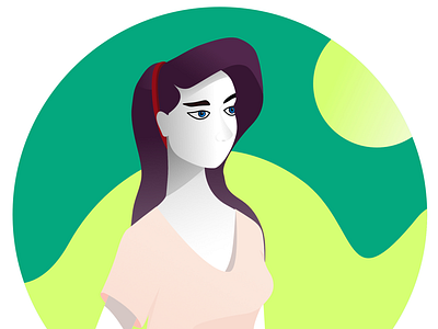 A Girl affinity designer girl vector