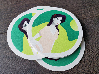 The girl - Beer Coasters beer coaster girl