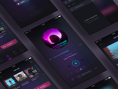 RadioAva app UI UX app design mobile music ui ux