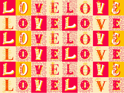 L O V E Letters design dropcap graphic design handlettering illustration lettering pattern pattern design procreate