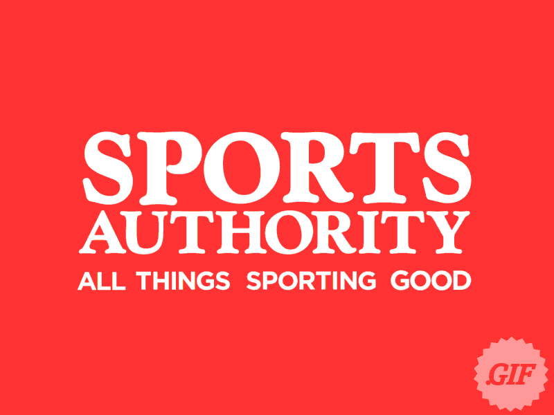 Sports Authority logo build animation gif logo loop motion design