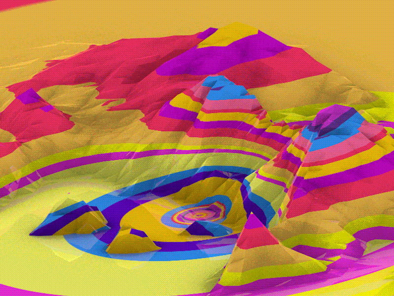 Gradient Hills 3d animation c4d gif gradient loop psychedelic seizure