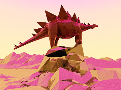 Stegosaurus II 3d c4d dino dino-a-day lowpoly render