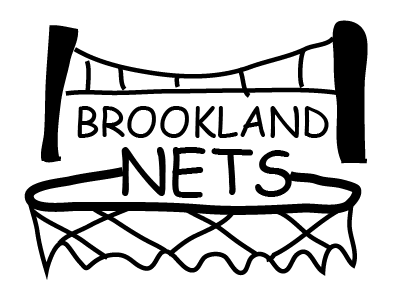 Brookland Nets re-re-design black bridge brooklyn comic sans comicsans logo net nets re design