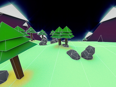 RockyMountainHigh 3d c4d cell green low poly low orbit poly polygon rocky mountains mountains starglow vj