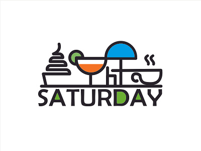 Saturday art coffe design letters line lines minimalist saturday