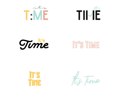 It's Time branding clock. logo colors time