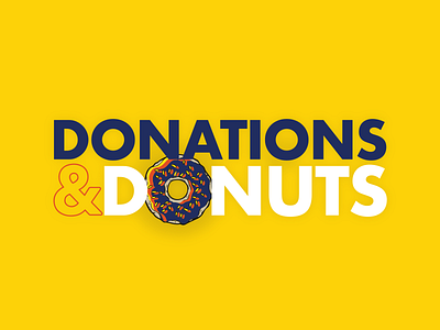 Donations & Donuts | EMERGE blue design donuts emerge event event branding orange yellow