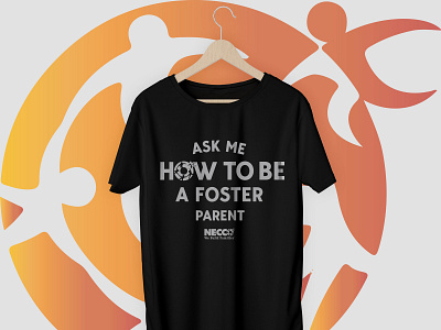 Necco T-shirt Design adoption black and white branding colors foster care foster parent gradient graphic design illustration logo necco shirt design shirt mockup simple design tshirt tshirt art tshirt design tshirt graphics tshirt mockup