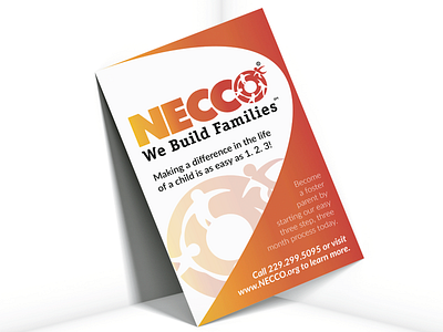 Necco Flyer Design awareness branding colors design flyer flyer artwork flyer design flyer designs flyer mockup foster care foster parent gradient background graphic design logo necco non profit print ad print design