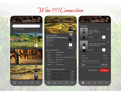 D1 - Wine Connection App - Opt2 branding design ui web