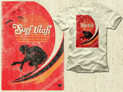 Surf Utah apparel graphic design humor illustration tee shirt
