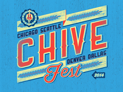 Chive Fest Graphic branding illustration logo music music festival typography