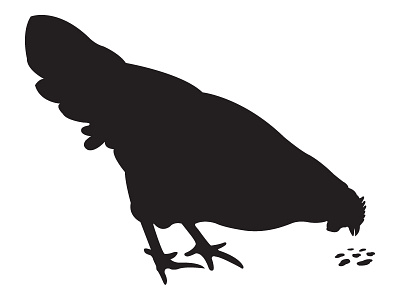 Chicken black chicken identity logo mark silhouette