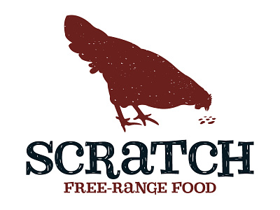 Scratch brand chicken food truck identity logo mark silhouette type