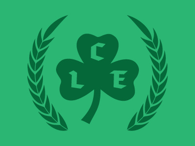 CLE Shamrock green t shirt typography vector white