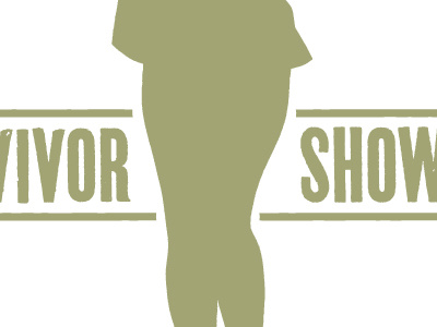 The She-vivor Showdown! distressed ferocious texture type vector