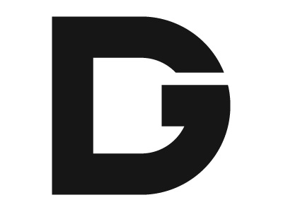 D/G. black d g icon logo vector