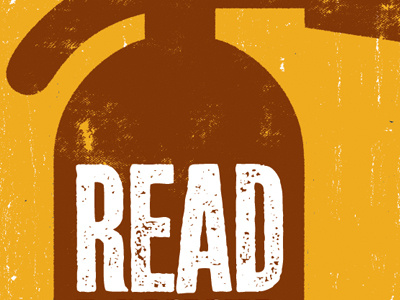 Read Banned Books! brown orange texture vector