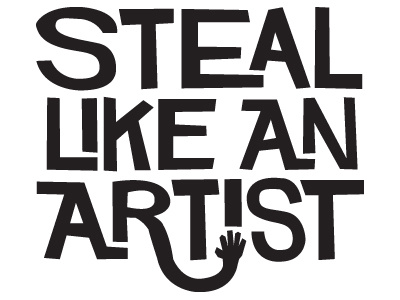 Steal Like an Artist hand ohio title type vector