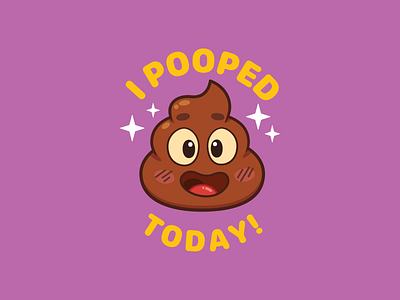 I pooped today! character design emoji illustration