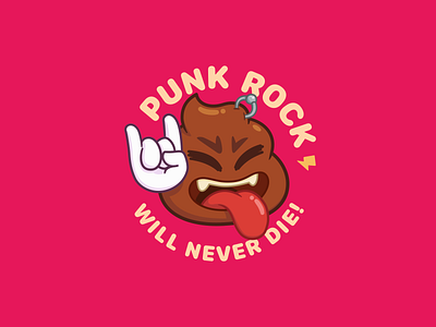 Punk Rock Poo affinity designer character design design emoji graphic design illustration sticker