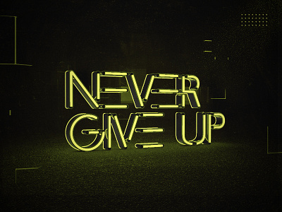 Never give up c4d lamp light