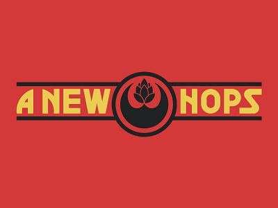A New Hops Brewery a new hope a new hops beer branding brewery design illustrator logo max murillo rebel alliance star wars typography