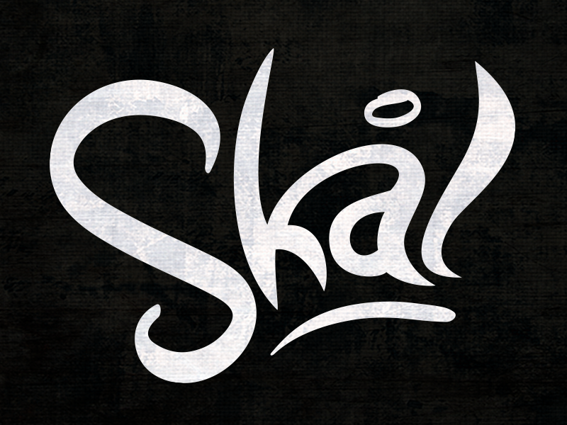 Skal typography hand lettering