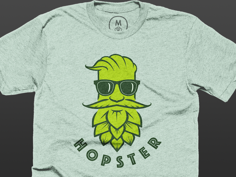 Hopster Tee fashion beer graphic design craft beer design shirt t-shirt