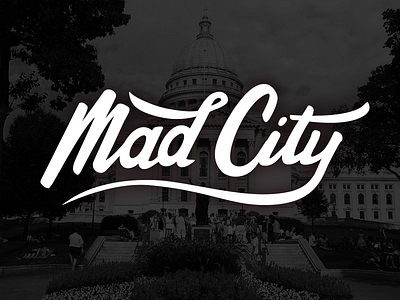 Mad City design hand lettering madison typography wisconsin