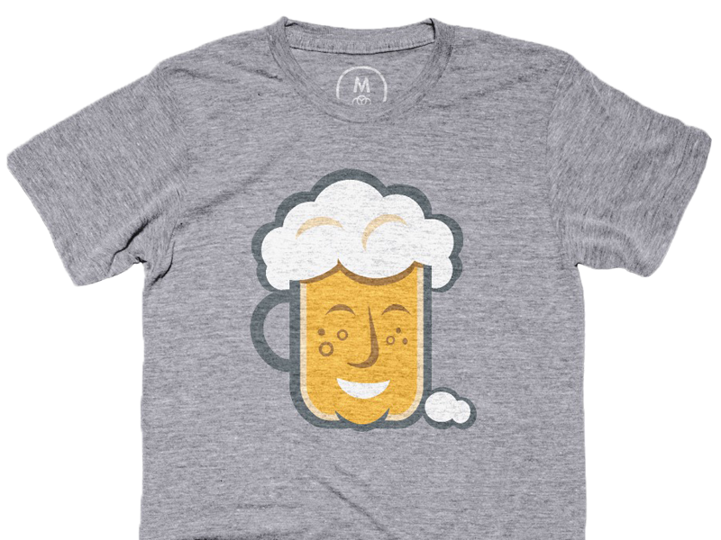 Be Hoppy Tee brew illustration art craft beer graphic design logo design beer