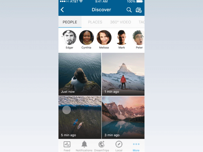 Mobile Photo Viewer animation interaction design ios mobile user experience user interface ux