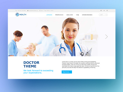 Health Wordpress Template adobe xd prototyping wordpress template