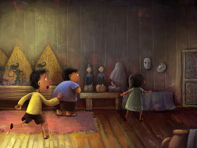The Dweller of The Old House accelerator project children book illustration childrens childrens book childrens illustration illustration indonesian old house room to read traditional stuff
