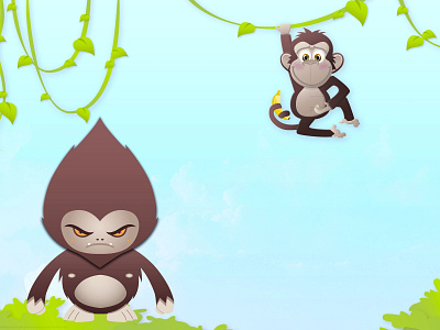 Angry Monku angry cartoon character character design illustration monkey