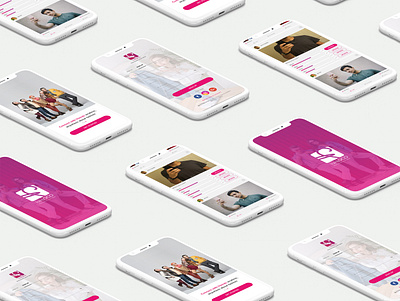 Share Fashion with your friends app branding design illustration mobile app