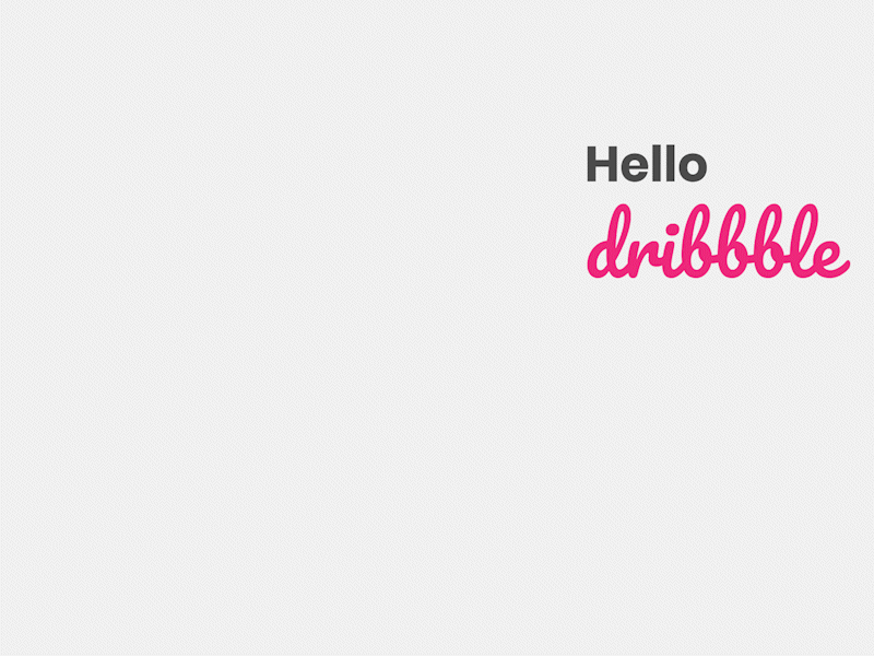 Hello dribbble animation branding design icon illustration ui