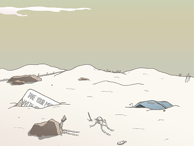 Heads in the Sand apocalyptic cartoon cartoonist melbourne post apocalyptic