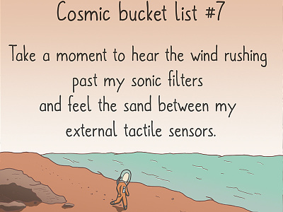 Cosmic Bucket List 7 cartoon cartoonist drawing funny illustration mars sci fi melbourne scifi space web comic