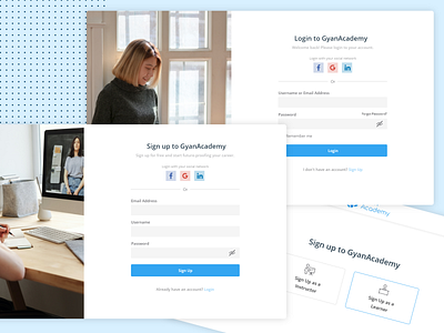 GyanAcademy - Onboarding design grid layouts gyanacademy login design login page onboarding online course signup page signupform software development ui ui design uiuxdesign web design web design web ui