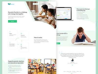 Landing Page for Homework Planning and Scheduling Software