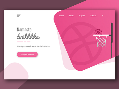 Namaste dribbble concept debut thank you ui design web design web design