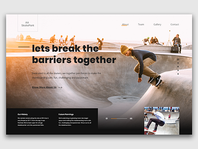 AA Skatepark concept design grid layouts skate board skate shop ui design web design web design