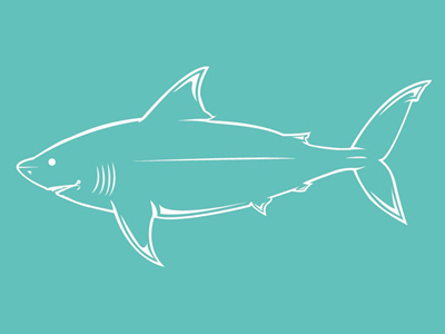 SHARK adobe ai drawing illustrator shark strokes vector vinyl