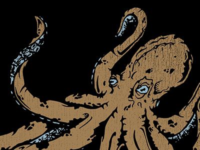 Octopus final, I guess? hand drawn illustration illustrator ocean octopus sea texture vector