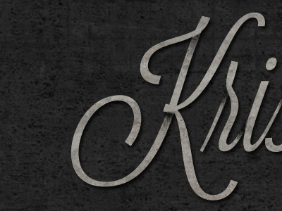Krissy drop shadow texture type typography