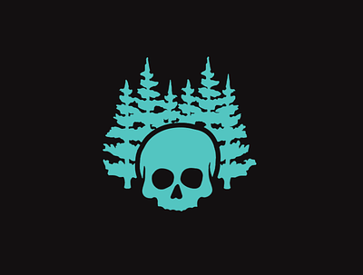 Skull & Trees Icon ai brand branding design drawing icon illustration illustrator logo vector